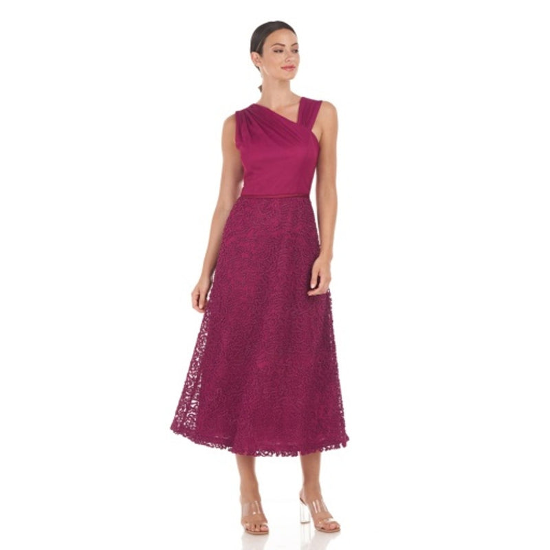 JS Collections - Womens Eloise a-Line Tea Length Dress
