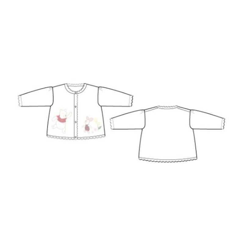Janie and Jack - Baby G S White Pooh Piglet Garden Cardigan Spr Disney Pooh