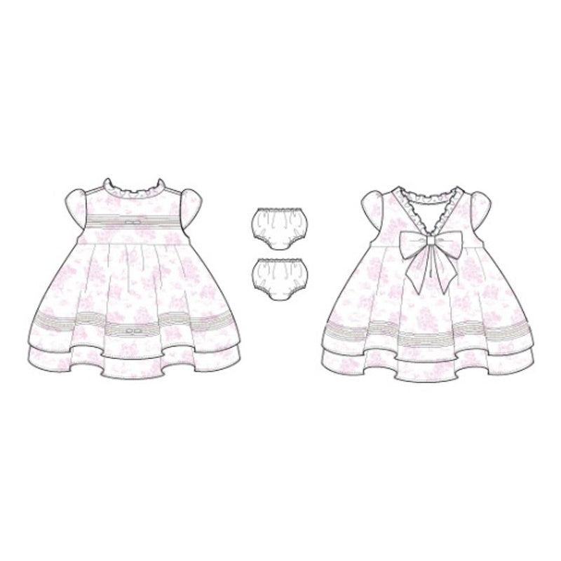 Janie and Jack - Baby G with Pink Bunny Toile Dress E1