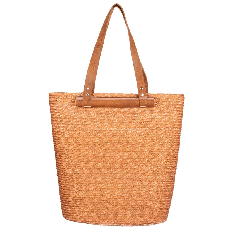 San Diego Hat Company - Daydreamer Wheat Straw Tote with Leather