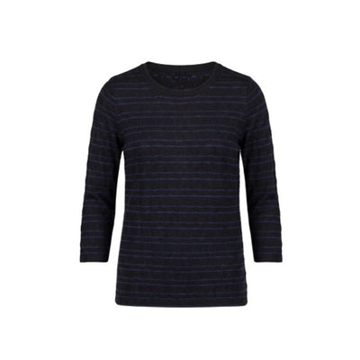 Liverpool Los Angeles - Womens 3/4 Slv Crew Neck Knit Top with Rib Trim