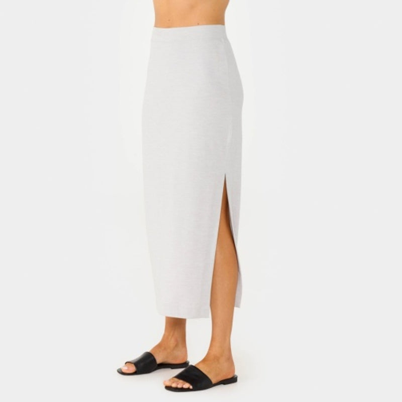 Thirty Three Threads - Unisex Brushed Tec Knit Midi Skirt Ash