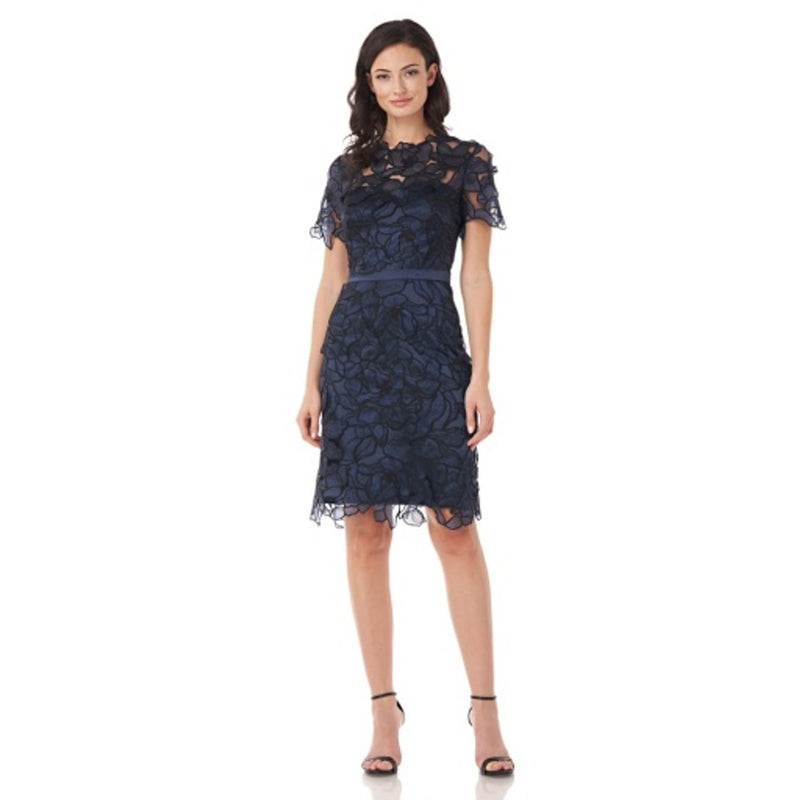 JS Collections - Womens Laser Cut Flower Dress