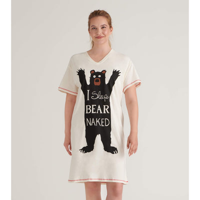 Little Blue House - I Sleep Bear Naked Womens Sleepshirt
