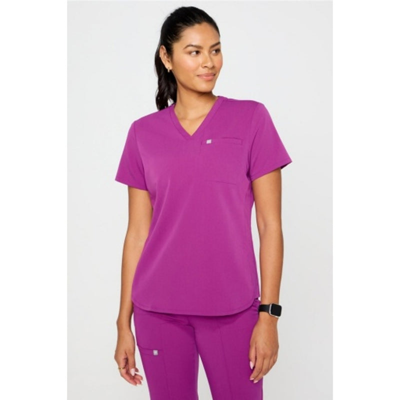 Fabletics - Womens Vital Scrub Top - Berry Blast