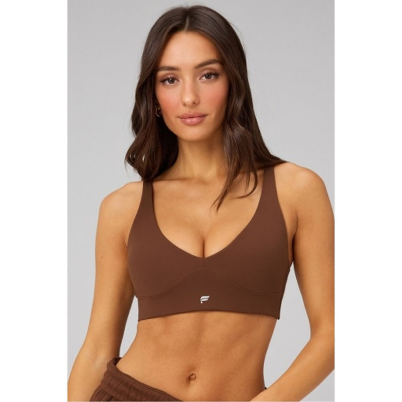 Fabletics - Womens Pureluxe Longline Low Impact Bra - Hazelnut