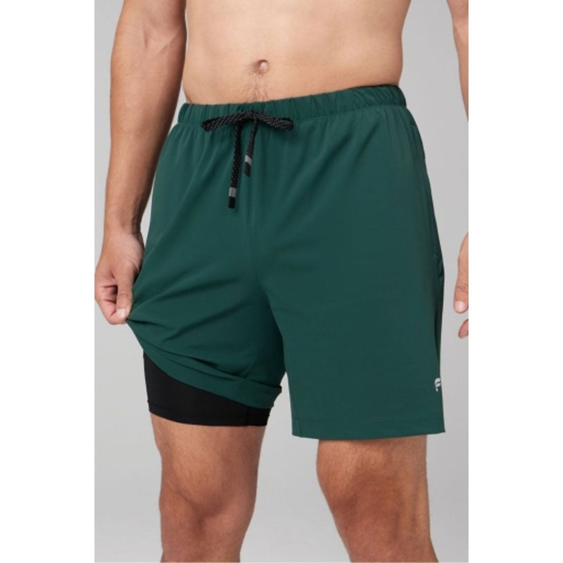 Fabletics - Mens the 7" One Short (Lined) - Deep Sea Green
