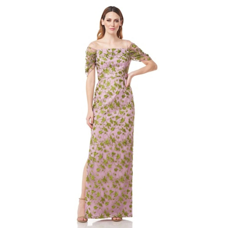 JS Collections - Womens Jemma Off Shoulder Column Gown