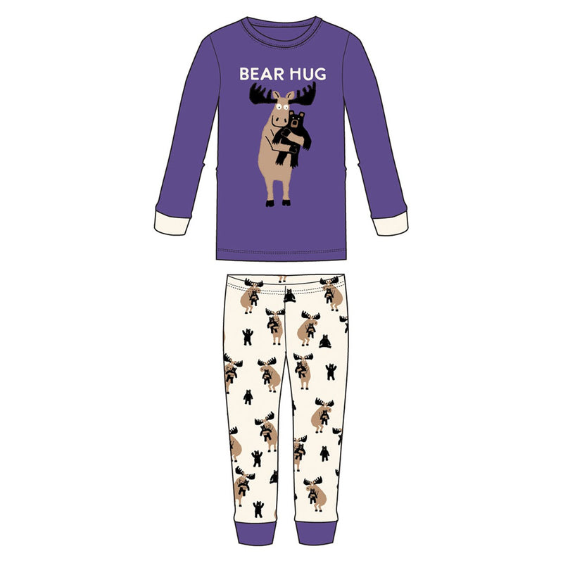Little Blue House - Moose Bear Hug Kids Pajama Set
