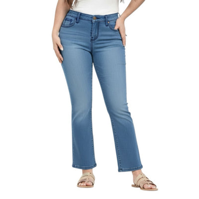 1822 Denim - Womens Petite 26" Slim Boot (Silk Denim)