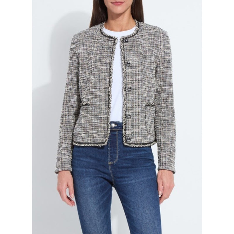 Lysse - Womens Charlotte Collarless St Tweed Jacket Curvy