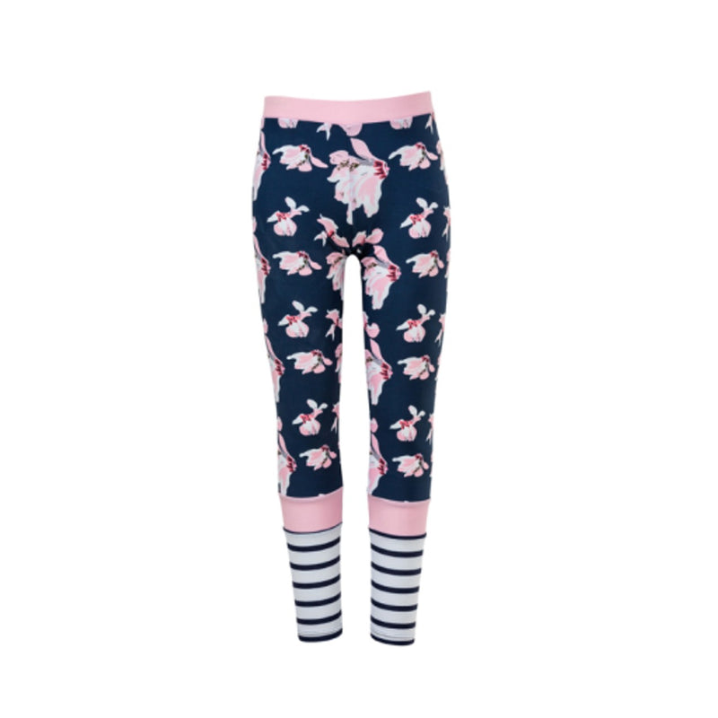 Snapper Rock - Girls Navy Orchid Swim Leggings
