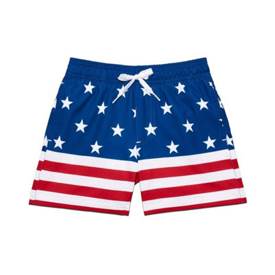 Tipsy Elves - Kids American Flag Stretch Swim Trunks