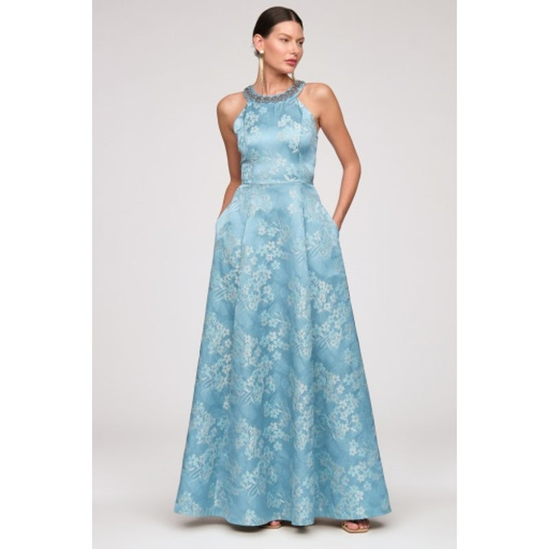 JS Collections - Womens Donatella Halter Gown
