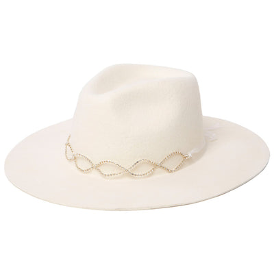 San Diego Hat Company - Amore Womens Wool Felt Stiff Brim Fedora