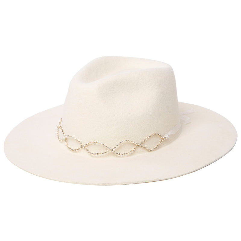 San Diego Hat Company - Amore Womens Wool Felt Stiff Brim Fedora
