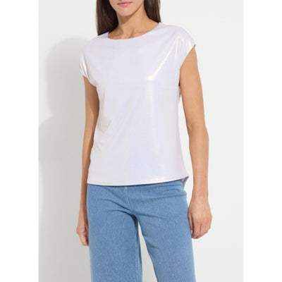Lysse - Womens Lyssentials Metallic Jersey Top