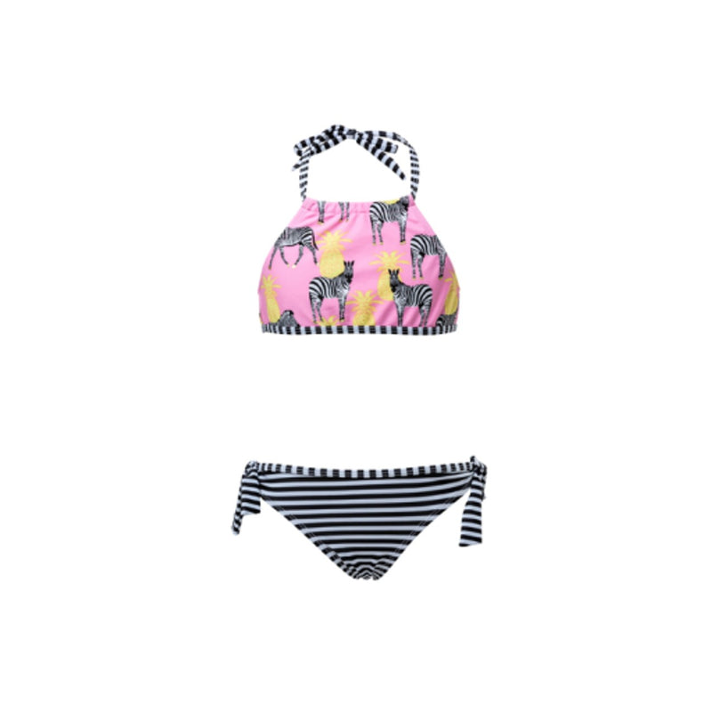 Snapper Rock - Girls Zebra Crossing Halter Bikini