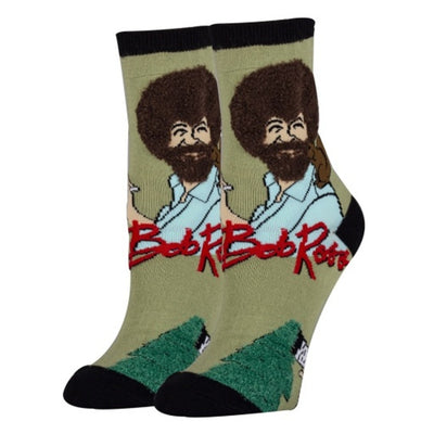 Oooh Yeah - Womens Unisex Crew Socks-Painting Bob Ross
