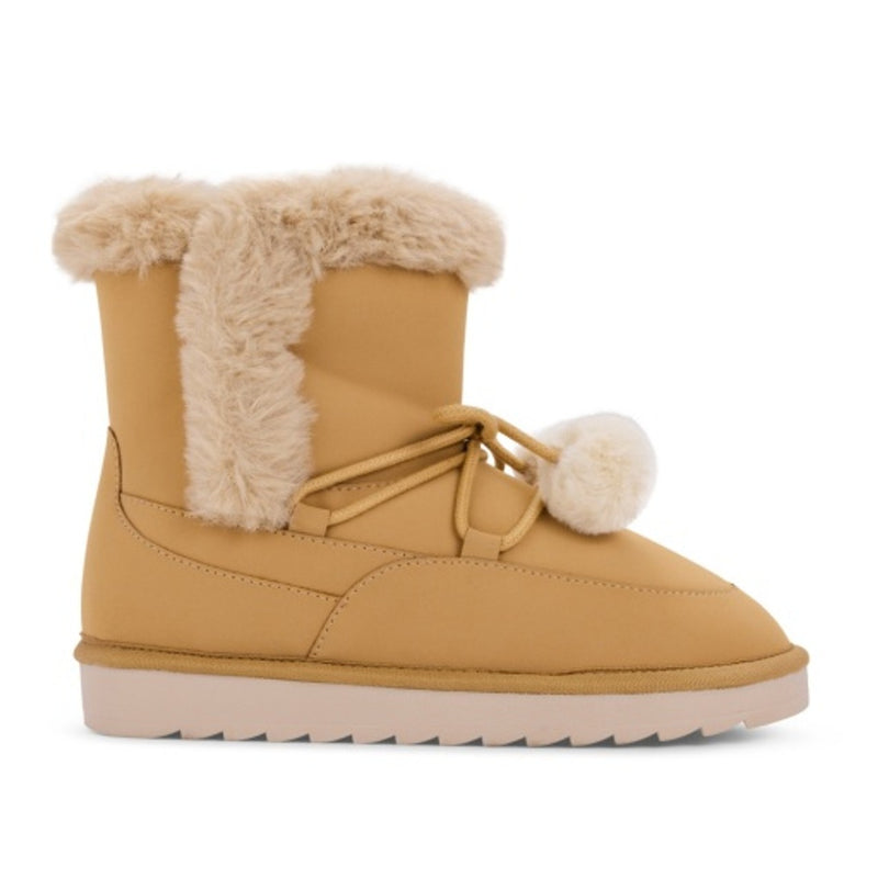Yosi Samra - Kids Miss Snow Fluff Boot in Cream Faux Nubuck Kids