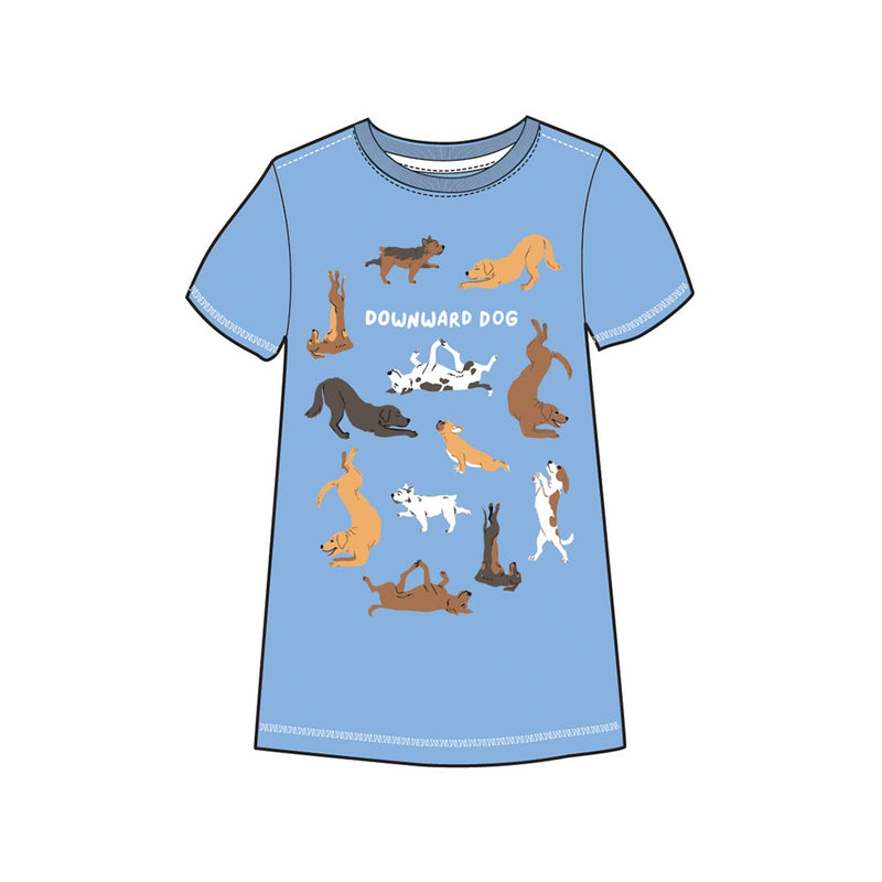 Little Blue House - Downward Dog Womens Sleepshirt