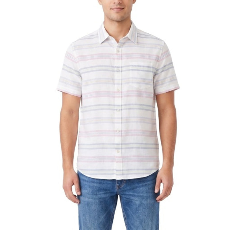 Hope & Henry - Mens Linen Short Sleeve Button Down Shirt