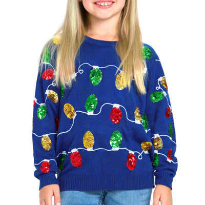Tipsy Elves - Kids Christmas Lights Ugly Christmas Sweater