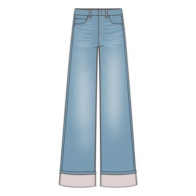 Liverpool Los Angeles - Womens Morgan High Rise Cuffed Wide Leg 28" Ins