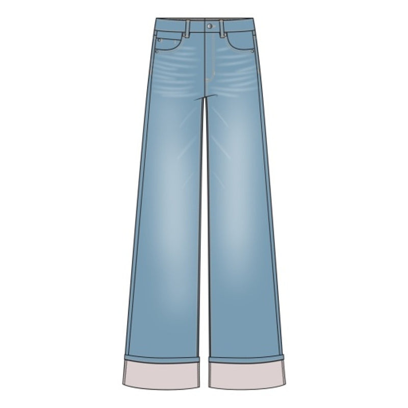 Liverpool Los Angeles - Womens Morgan High Rise Cuffed Wide Leg 28" Ins