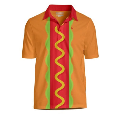 Tipsy Elves - Mens Hot Dogger Golf Polo