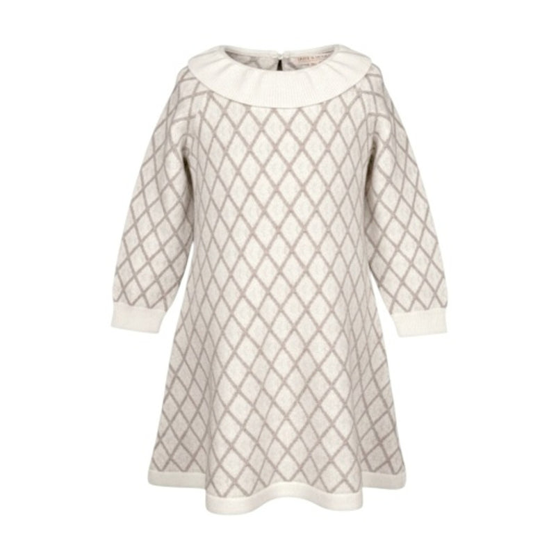 Hope & Henry - Girls Organic Ruffle Collar Sweater Dress