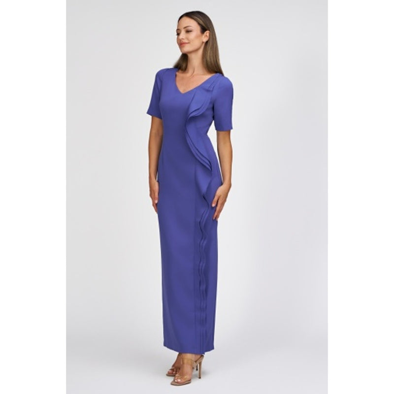 JS Collections - Womens Octavia Ankle Ruffle Gown