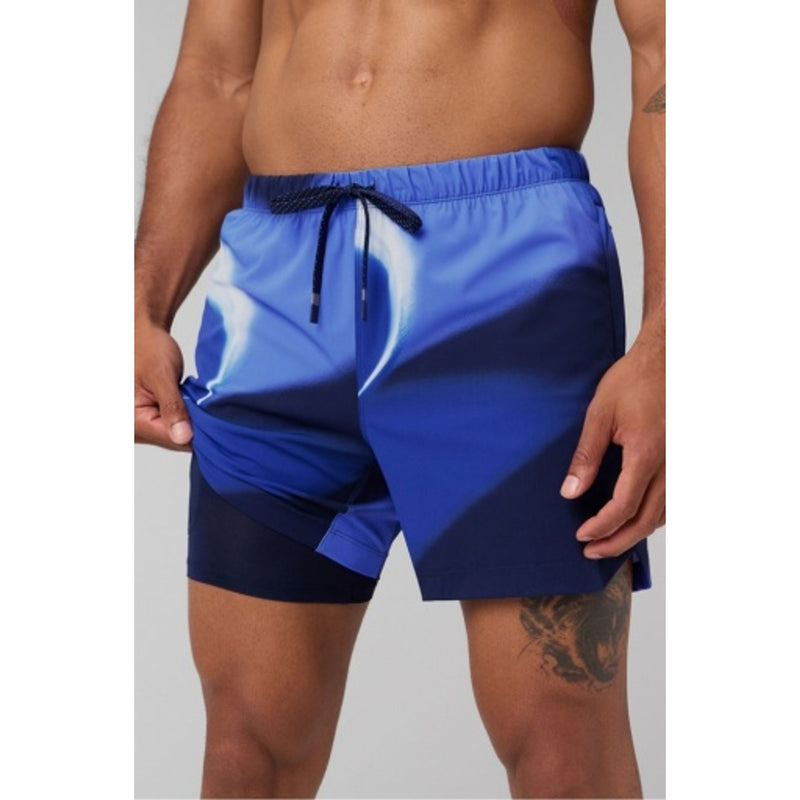 Fabletics - Mens the 5" One Short (Lined) - Admiral Blue Power Surge