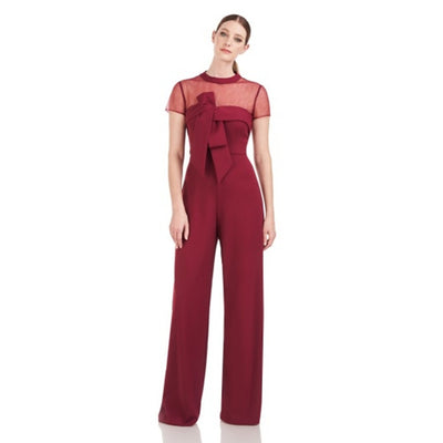 JS Collections - Womens Crepe Oversize Bow Jumpsuit