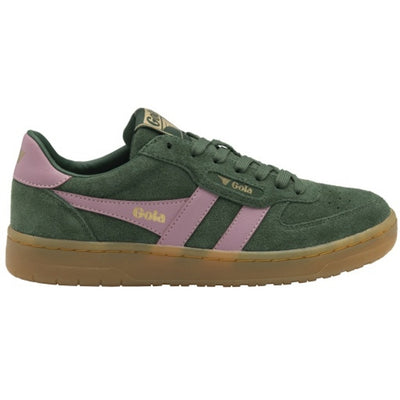 Gola - Womens Hawk Suede '86 Sneakers - Evergreen/Candy/Gum