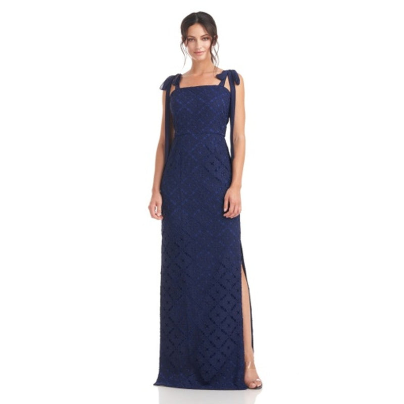 JS Collections - Womens Lainey Bow Straps Column Gown