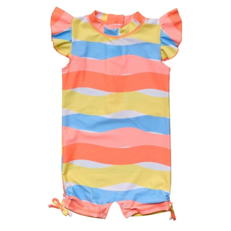 Snapper Rock - Girls Good Vibes Flutter Sleeve Sunsuit