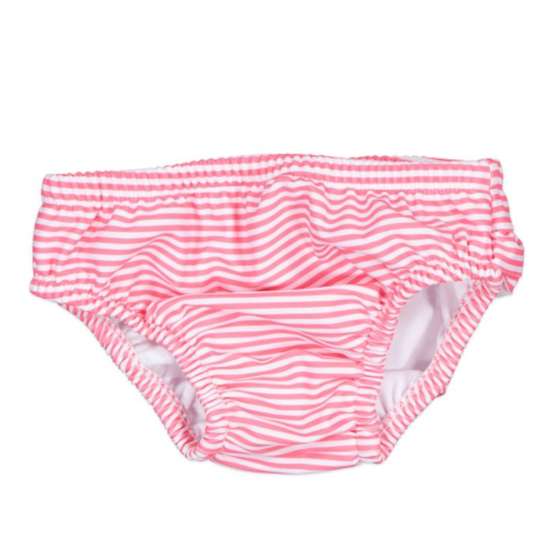 Snapper Rock - Baby Pink/White Stripe Swim Diaper