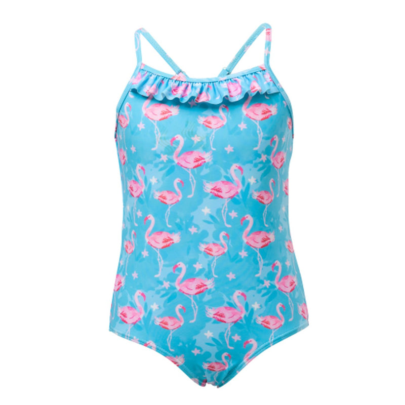 Snapper Rock - Girls Blue Flamingo Classic Crossbac