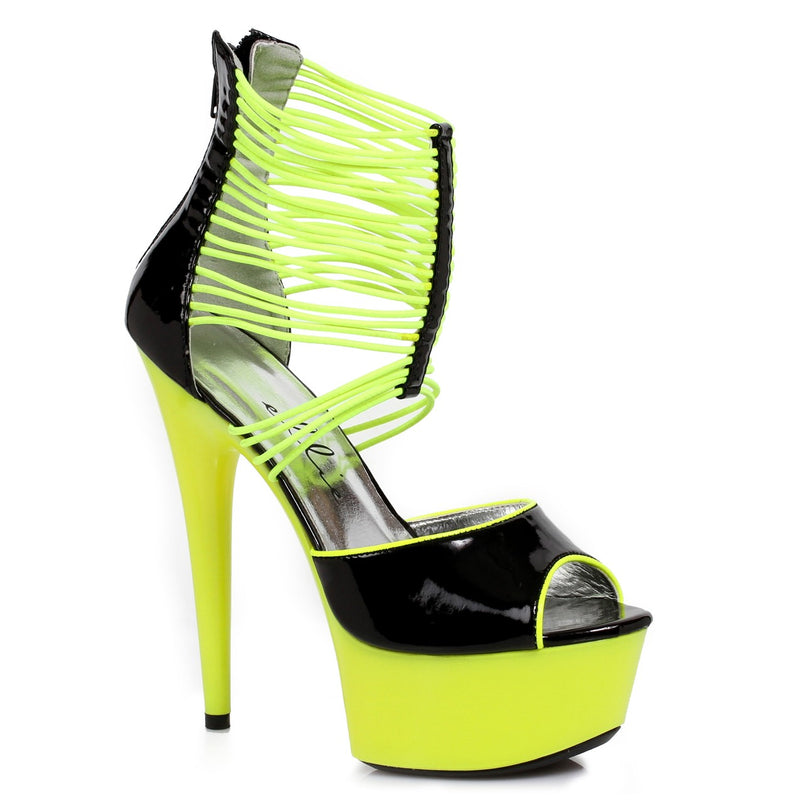 Ellie Shoes - 6" Neon Stiletto with Elastic Bandd