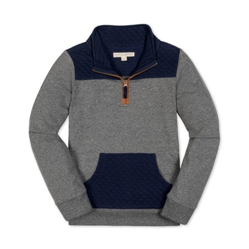 Hope & Henry - Boys Organic French Terry Half-Zip