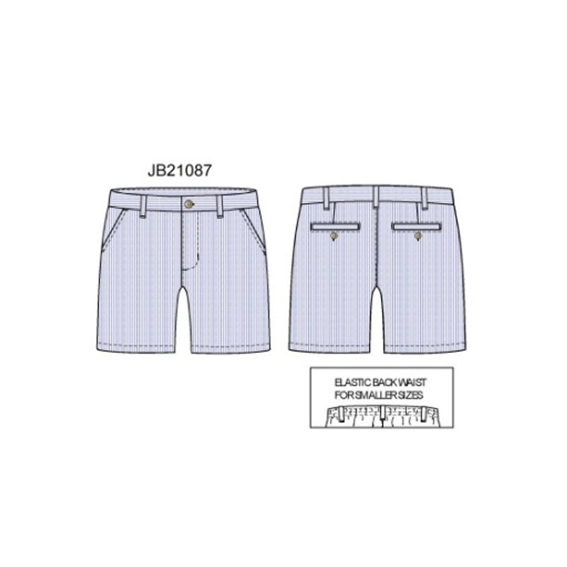 Janie and Jack - Boys with Es Lt Blue Seersucker Ff Short E1