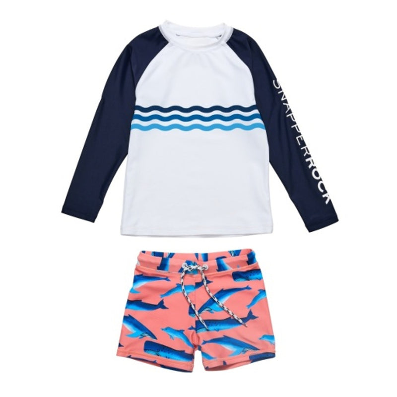 Snapper Rock - Boys Whale Tail Long Sleeve Baby Set