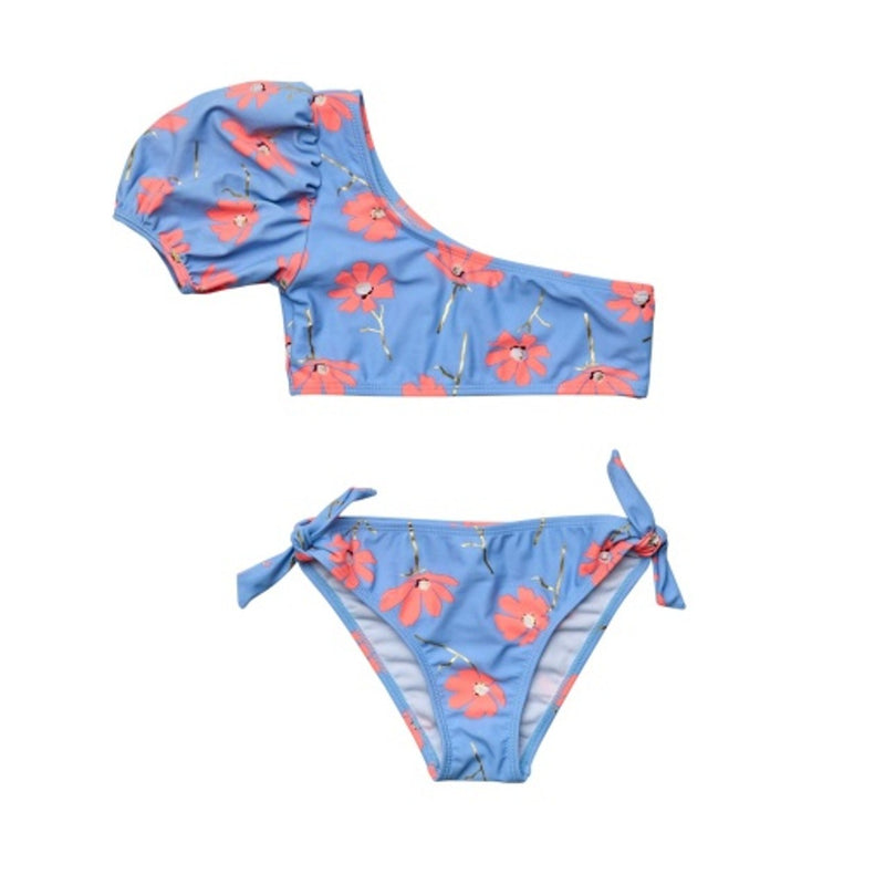 Snapper Rock - Girls Beach Bloom One Shoulder Puff Bikini