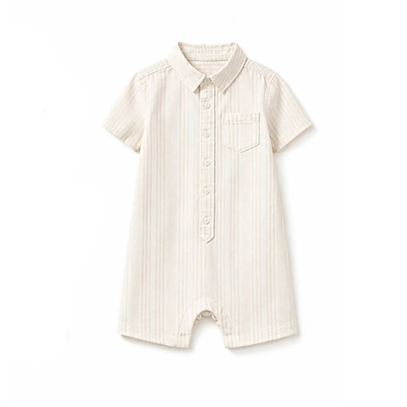 Hope & Henry - Baby Organic Seersucker Shortie Romper