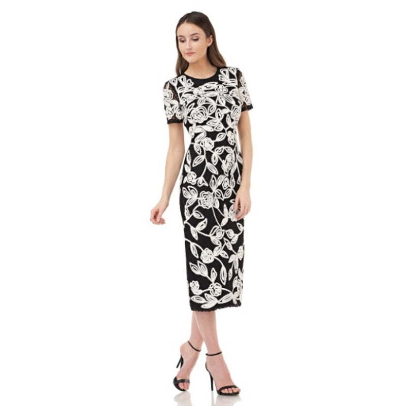 JS Collections - Womens Soutache Ss Shift Dress