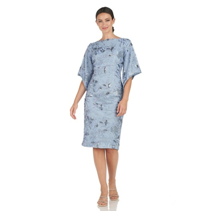 JS Collections - Womens Nora Jewel Neck Cocktail Dress