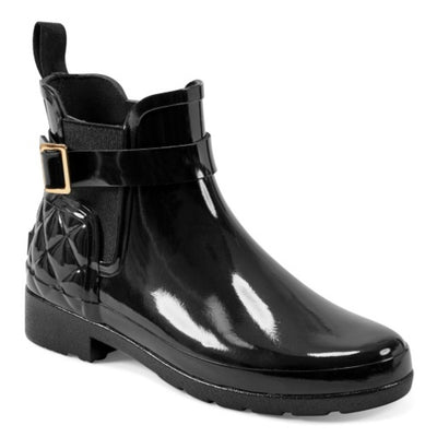 Hunter - Womens Refined Quilted Gloss Chelsea Boot