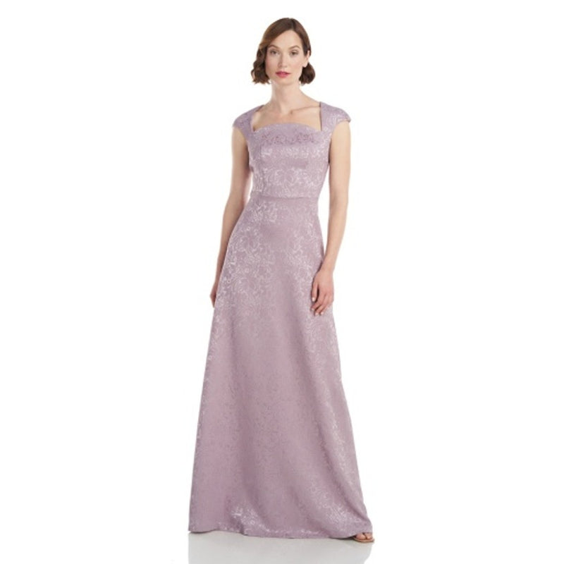 JS Collections - Womens Annette Curved Neckline Gown