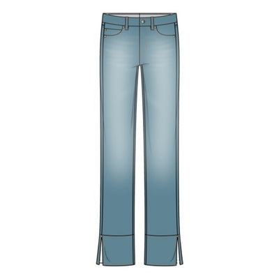 Liverpool Los Angeles - Womens Kennedy Straight with Cuff and Slit 28" Ins